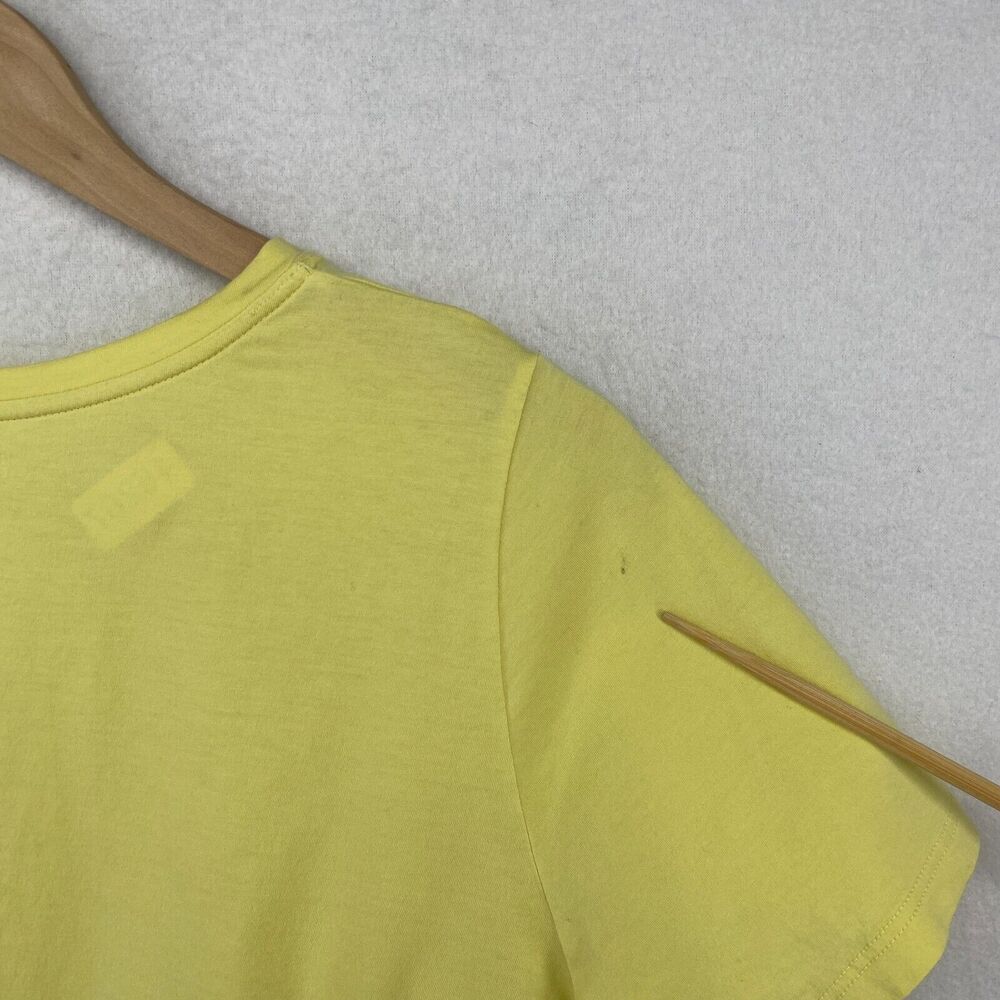 EILEEN FISHER Top S Organic Cotton Jersey Crewneck Short Sleeve Yellow - Picture 12 of 13
